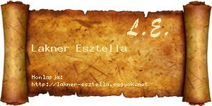 Lakner Esztella névjegykártya